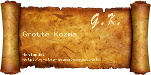 Grotte Kozma névjegykártya